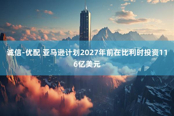 诚信-优配 亚马逊计划2027年前在比利时投资116亿美元